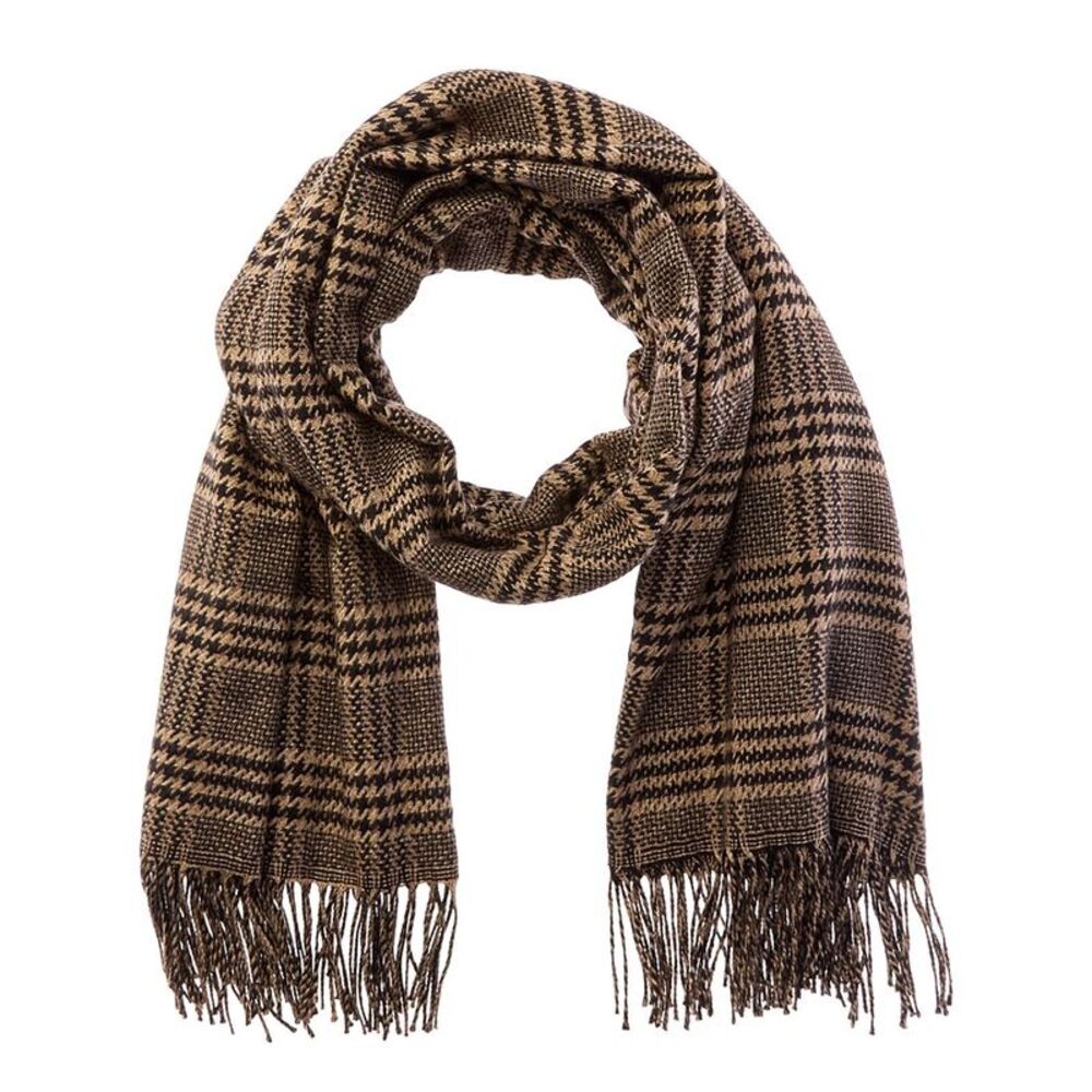 Saint Laurent Etole Prince De Galles Silk & Cashmere-Blend Scarf